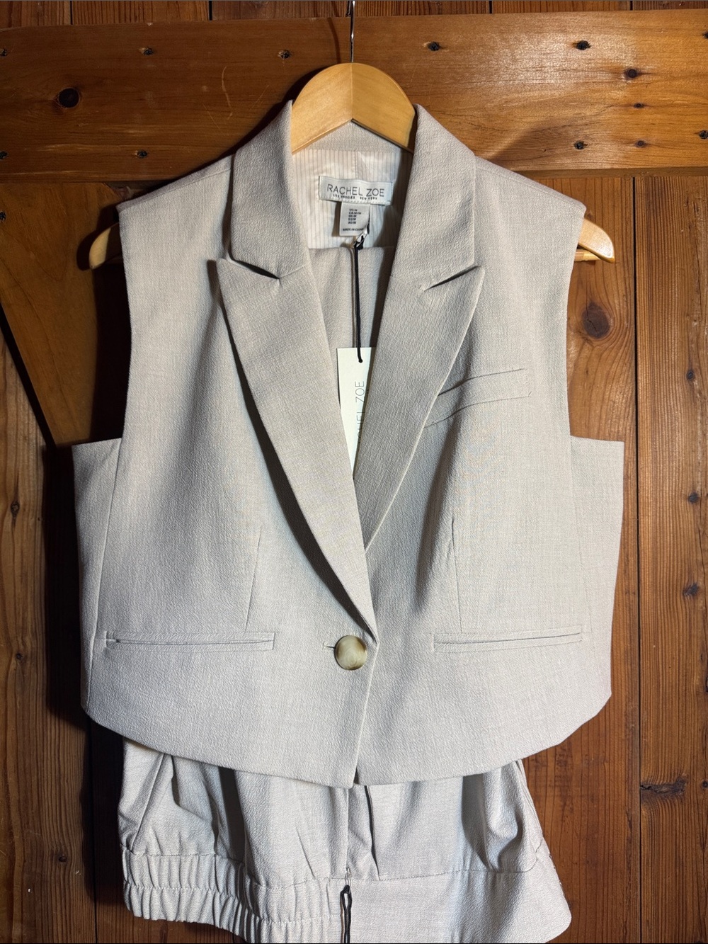 Rachel Zoe Light Cream Sleeveless Pants Set